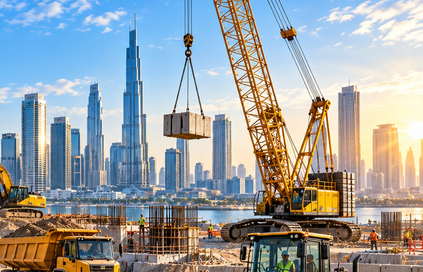 Construction crane and lifting equipment